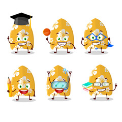 Poster - School student of surfing board cartoon character with various expressions