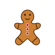 © reeel - Brown gingerbread man pictogram, icon isolated on a white background. EPS10 vector file