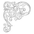 © samiradragonfly - Classical baroque vector of vintage element for design. Decorative design element filigree calligraphy vector. You can use for wedding decoration of greeting card and laser cutting.