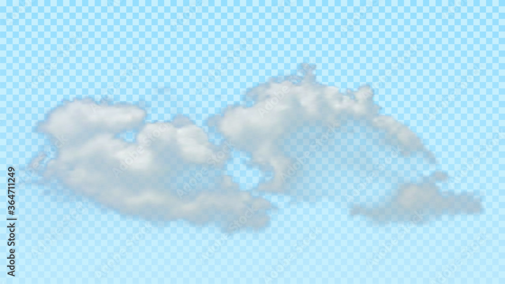 Isolated realistic cloud on transparent background Stock Vector | Adobe ...