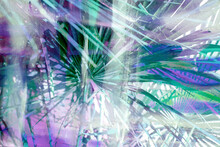 Abstract Structured Background With Palm Leaves. Photocollage.