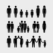 Business people and organization management vector icons set