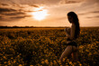 © flywish - Sexy brunette in lingerie at sunset