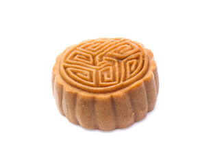 Wall Mural - moon cake on white background