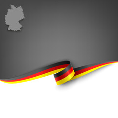 Wall Mural - Document with ribbon and map Federal Republic of Germany template