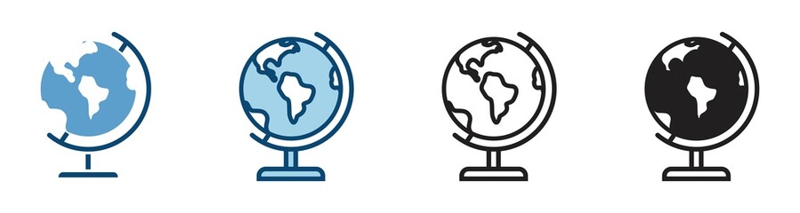 Wall Mural - globe icon in different style, vector illustration