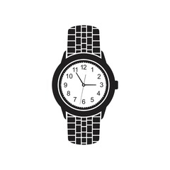 Wall Mural - wrist watch icon, vector illustration on white isolated background
