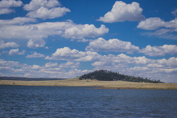 beautiful clouds over the lake