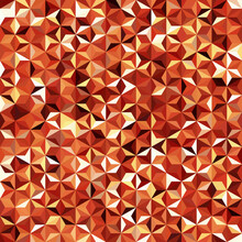 Background Of Brown, White Geometric Shapes. Seamless Mosaic Pattern. Vector Illustration