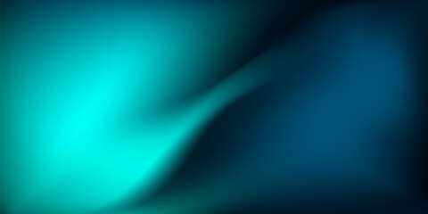 abstract dark teal background with light wave. blurred turquoise water backdrop. vector illustration
