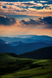 Fototapeta Góry - sunset in the mountains White Top, Va Mount Rogers National Recreational Area
