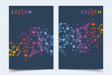 Canvas Print - vector templates for brochure magazine leaflet flyer cover booklet annual report. modern futuristic 