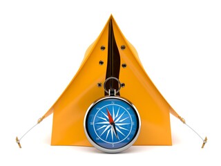 Sticker - Tent with compass