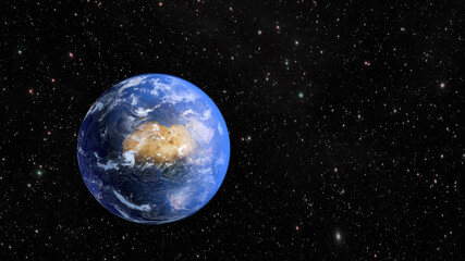 Wall Mural - planet earth and continent africa. 3d rendering
