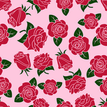 Red Rosa Texture Pattern Textured Red Roses Art Print Free Stock Photo - Public Domain Pictures