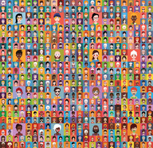 User Avatars, Avatars With Faces And Heads For Social Network ( Male And Female Faces )