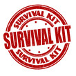 Survival kit sign or stamp