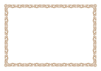 Wall Mural - Abstract Gold Ornament Frame & Border