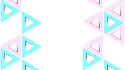 Wall Mural - abstract pattern geometry shape triangle pink pastel colorful cute background. 3d illustration. post