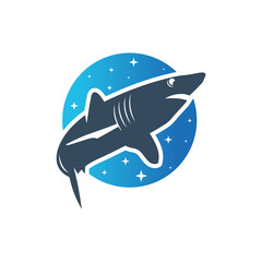 Poster - Sea shark vector logo