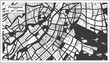 Dongguan China City Map in Black and White Color in Retro Style. Outline Map.