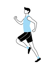 Sticker - man wearing sportswear for running