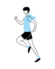 Poster - man wearing sportswear for running