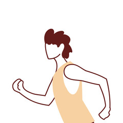 Wall Mural - man wearing sportswear for running