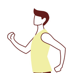 Poster - man wearing sportswear for running