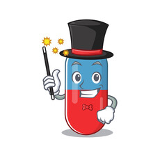 Sticker - A smart Magician of pills drug caricature design style