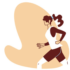 Sticker - woman wearing sportswear for running