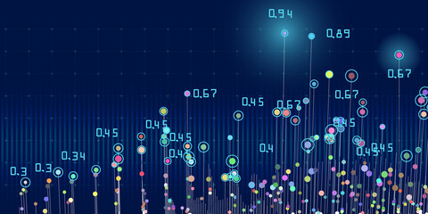 Abstract background  data visualization. Futuristic infographics design. Social network and business concept. Big data.