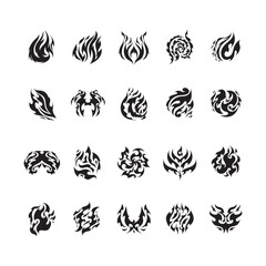 Wall Mural - tattoo design set