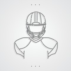 Sticker - american football player