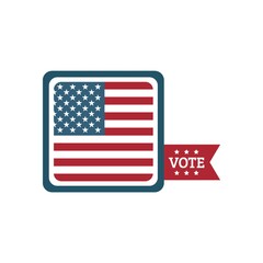 Canvas Print - usa vote label