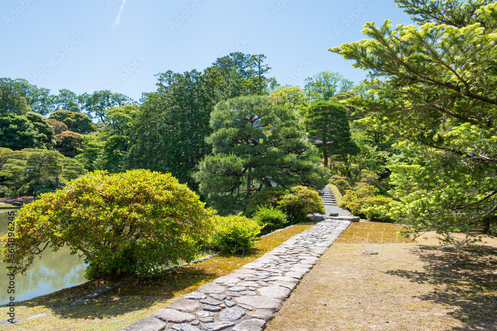 Katsura Imperial Villa (Katsura Rikyu) in Kyoto, Japan. It is one of ...