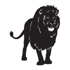 silhouette of lion