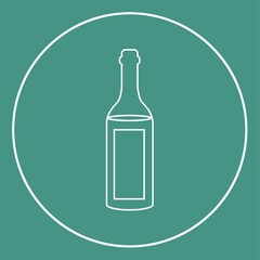 Canvas Print - wine bottle icon