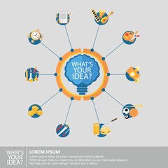 Canvas Print - infographic of idea concept