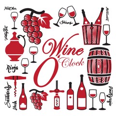 Wall Mural - assorted wine collection