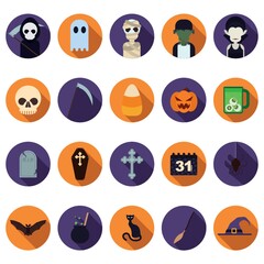 Wall Mural - halloween icon set