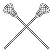 © captainvector - crossed lacrosse stick