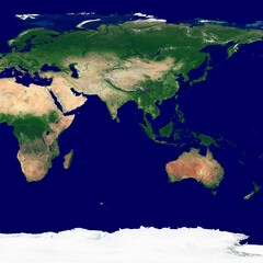 eastern hemisphere texture. satellite image of the earth. high resolution texture of the planet with