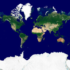 world texture in the web mercator projection. satellite image of the earth. high resolution texture 