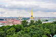 Saint Petersburg aerial cityscape from St. Isaac's Cathedral top, Russia