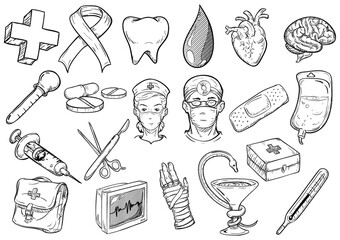 Sticker - doctor icons