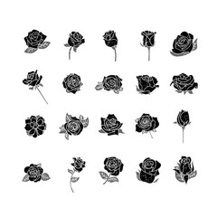 Sticker - collection of roses