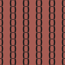 Vector Seamless Pattern Texture Background With Geometric Shapes, Colored In Brown, Black Colors.