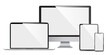 © Art Kovalenco - vector illustration modern monitor, computer, laptop, phone, tablet on a white background