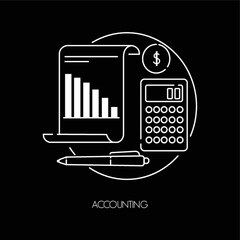 Sticker - accounting icons